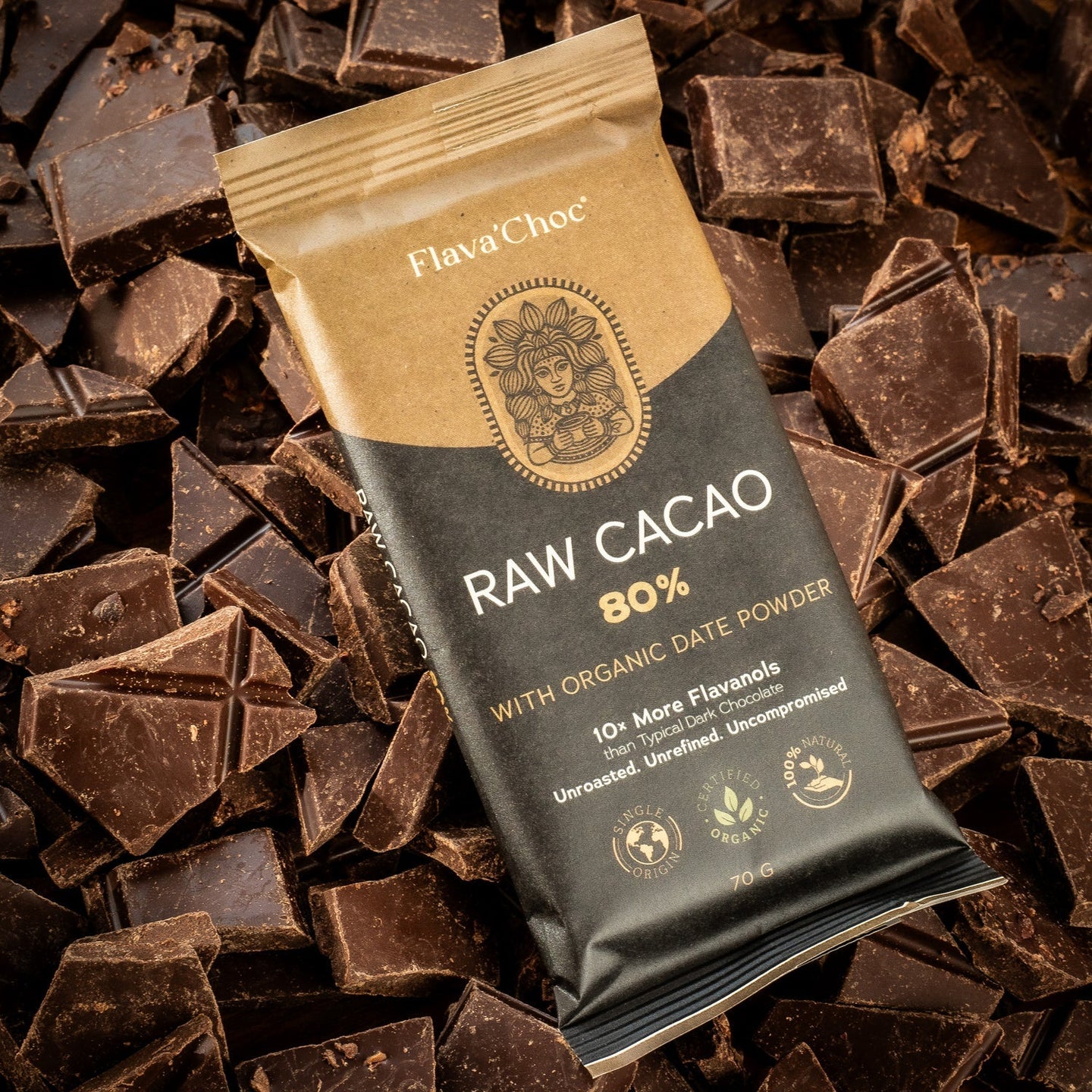 80% Unroasted Cacao Bar - Farmatuur