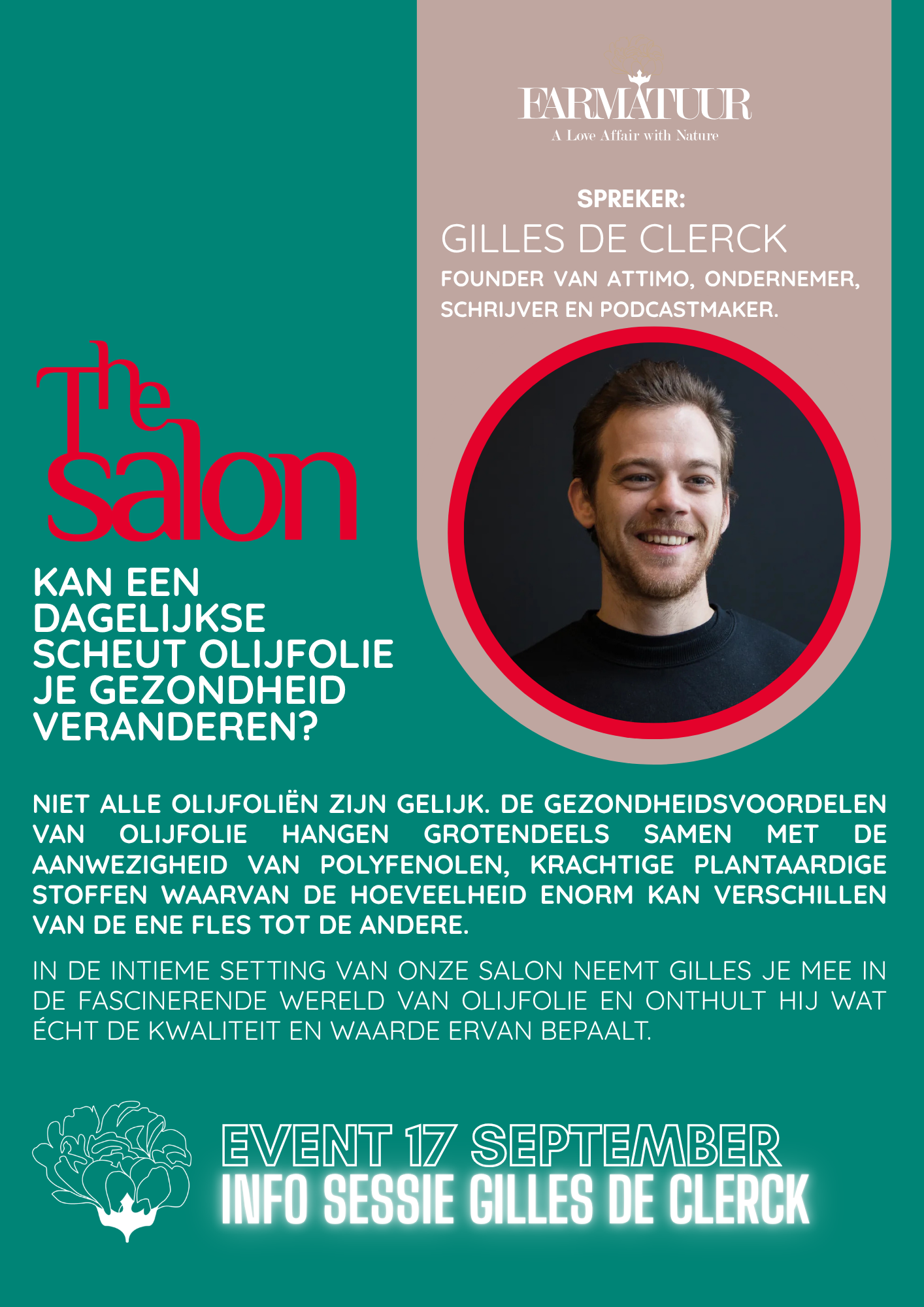 Salon Session: Can Olive Oil Transform Your Health? with Gilles De Clerck