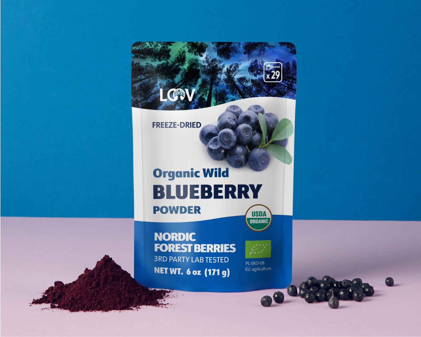 Finnish Wild Blueberry Powder (Bilberry) view 3